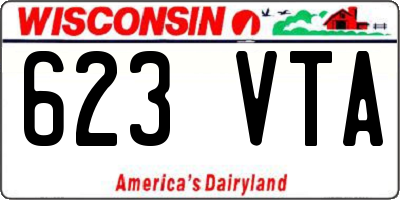 WI license plate 623VTA