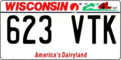WI license plate 623VTK