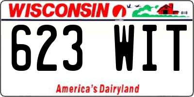WI license plate 623WIT