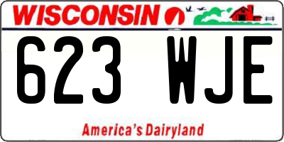 WI license plate 623WJE