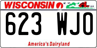 WI license plate 623WJO