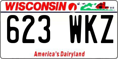 WI license plate 623WKZ
