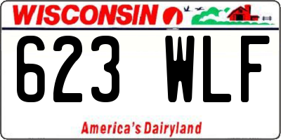 WI license plate 623WLF