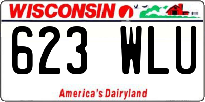 WI license plate 623WLU