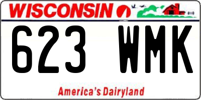 WI license plate 623WMK