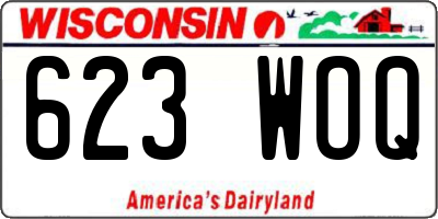 WI license plate 623WOQ