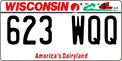 WI license plate 623WQQ