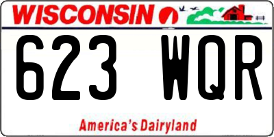 WI license plate 623WQR