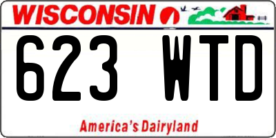 WI license plate 623WTD
