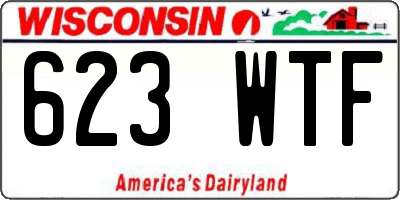WI license plate 623WTF