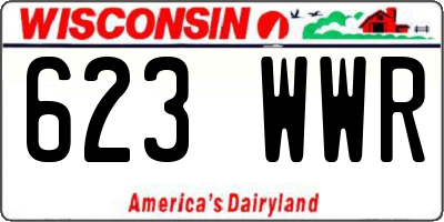 WI license plate 623WWR
