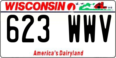 WI license plate 623WWV