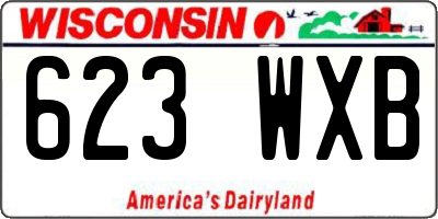 WI license plate 623WXB