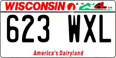 WI license plate 623WXL
