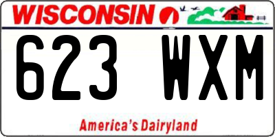WI license plate 623WXM