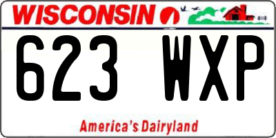 WI license plate 623WXP