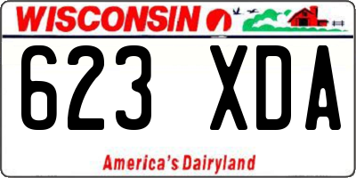 WI license plate 623XDA