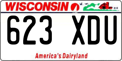 WI license plate 623XDU