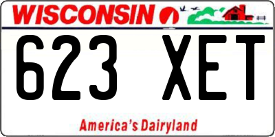 WI license plate 623XET