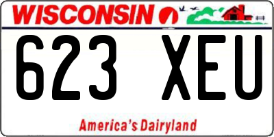 WI license plate 623XEU