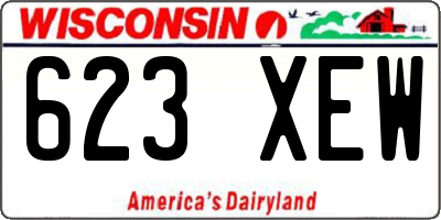 WI license plate 623XEW