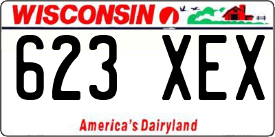 WI license plate 623XEX