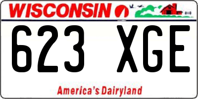 WI license plate 623XGE