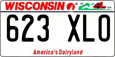 WI license plate 623XLO