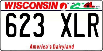 WI license plate 623XLR
