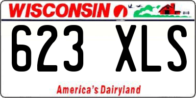 WI license plate 623XLS