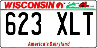 WI license plate 623XLT