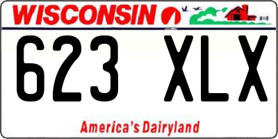 WI license plate 623XLX