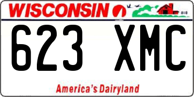 WI license plate 623XMC