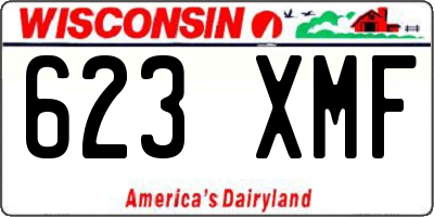 WI license plate 623XMF
