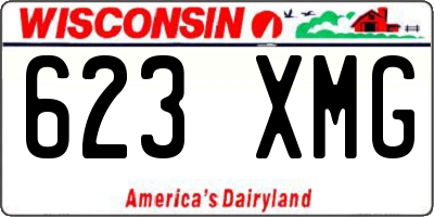 WI license plate 623XMG