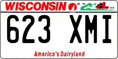 WI license plate 623XMI