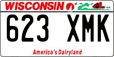 WI license plate 623XMK
