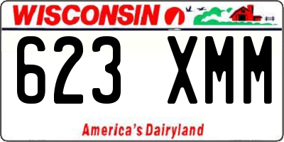 WI license plate 623XMM