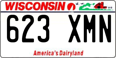 WI license plate 623XMN