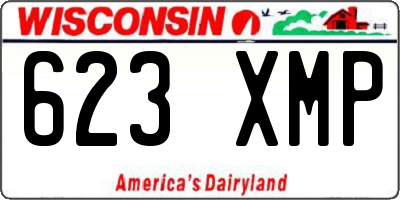 WI license plate 623XMP