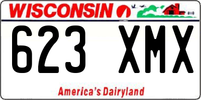 WI license plate 623XMX