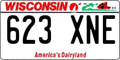 WI license plate 623XNE