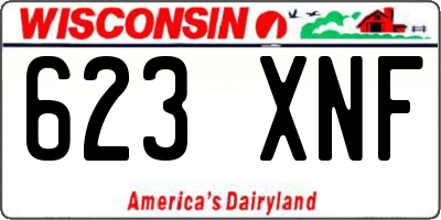 WI license plate 623XNF