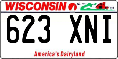 WI license plate 623XNI
