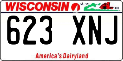 WI license plate 623XNJ