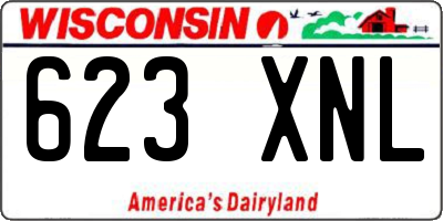 WI license plate 623XNL