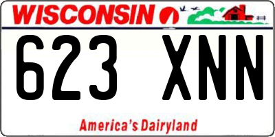 WI license plate 623XNN