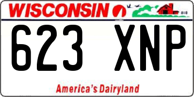 WI license plate 623XNP