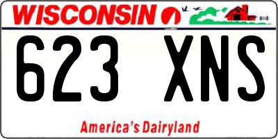 WI license plate 623XNS