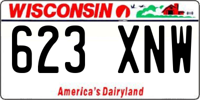 WI license plate 623XNW